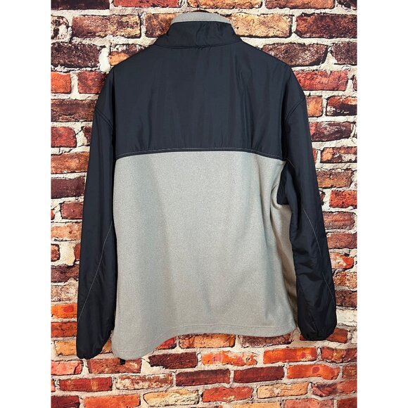 Vintage Chaps Mens XL Black & Gray Zip-Up Fleece Jacket V3 - Picture 3 of 3